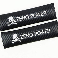 2Pcs ZENO Carbon Fiber Embroidery Car Seat Belt Cover Safety Shoulder Pads
