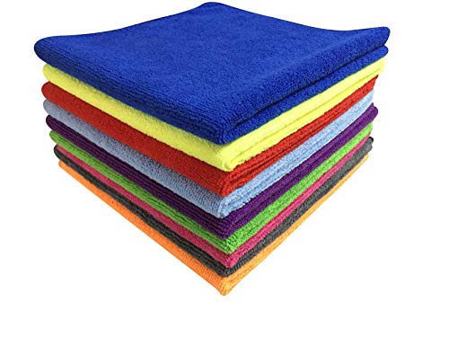 30x75cms 400 GSM Microfiber Cloth Multi-Color Thick Lint & Streak Free Multipurpose Cloths For Car Bike Cleaning Polishing Washing & Detailing