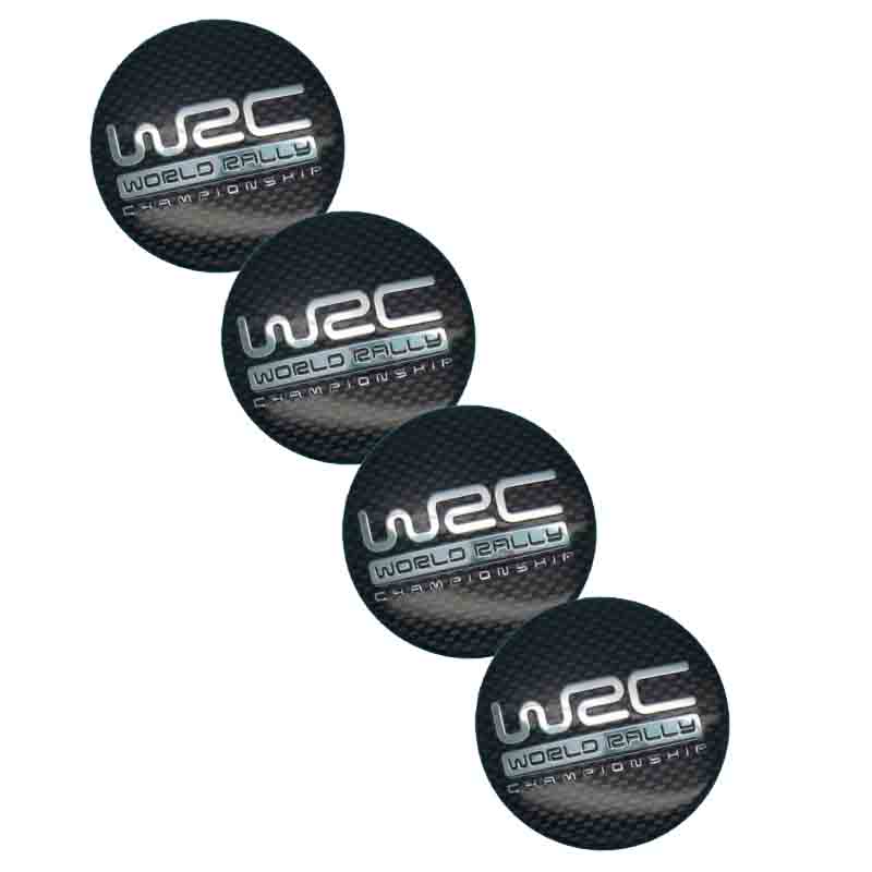 4pcs Black WRC Emblem Car Wheel Center Hub Cap Caps Badge Sticker Decal 60mm