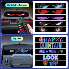 Devil Eyes Light For Cars USB 5V Flexible LED Display, Dynamic LED Colorful Eye Lamp