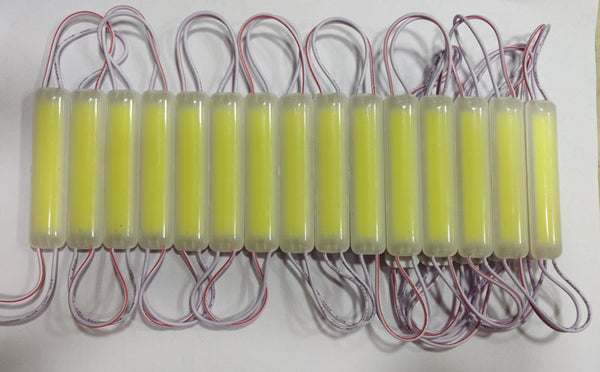 10pcs White Big Tube LED Module String with COB 2W LED DC12V 100LM Light Waterproof IP65 with Adhesive Tape