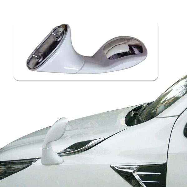 White Car Bonnet Fender Side Mirror Wide Angle View for New Toyota Fortuner
