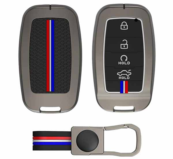 Car 4 Button Metal Key Cover For KIA Carens
