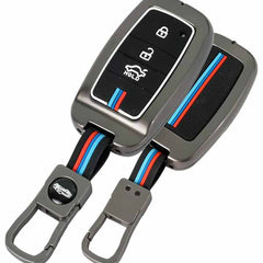 Car Metal 3 Button Key Cover for KIA Sonet, Carens, Seltos
