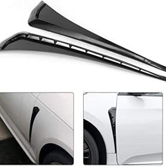 Glossy Black Car Air Outlet Fender,Universal Car Fender Vent Cover Stickers Decorative Strip Fit