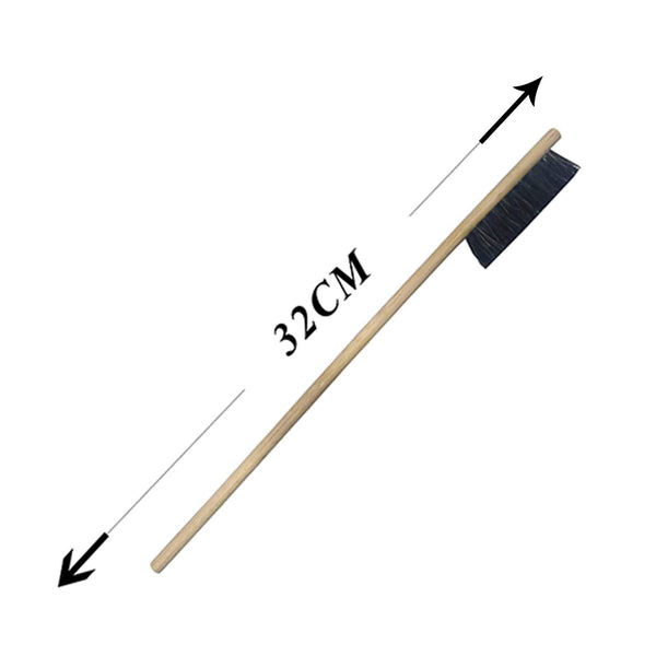 New Wooden Small Handle Cleaning Brush With Black Head For Car And Motocycle