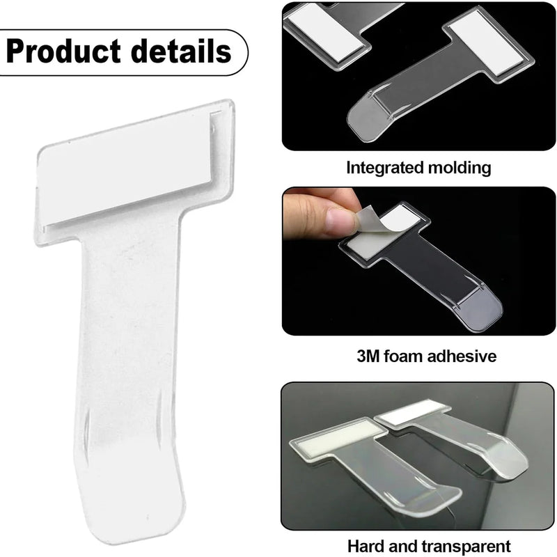 Windscreen Cardholder, Fastag Stand, Transparent Ticket Holder Car (2 Pc Set)