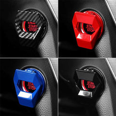 1pc Car Aluminum Engine Start Stop Engine Push Button Protection Cover Trim Sticker