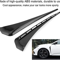Glossy Black Car Air Outlet Fender,Universal Car Fender Vent Cover Stickers Decorative Strip Fit