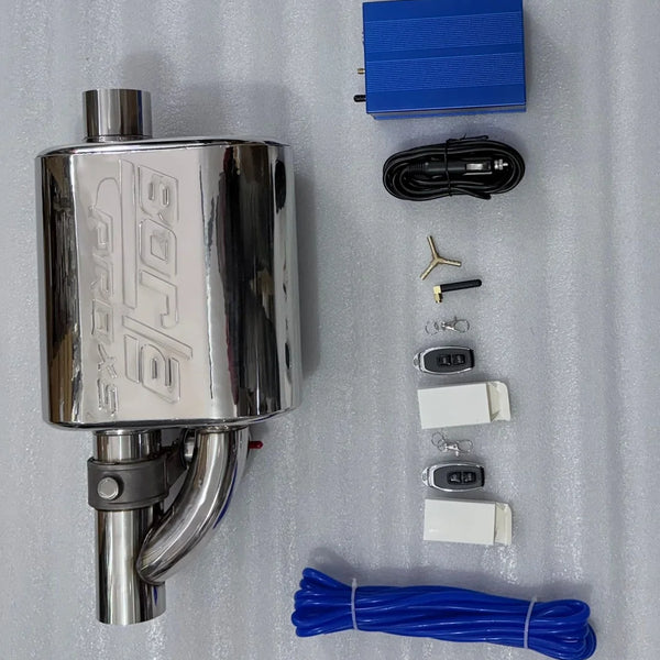 Borl Single Tip Valvetronic Exhaust Remote With Vacuum Valve For All Car.