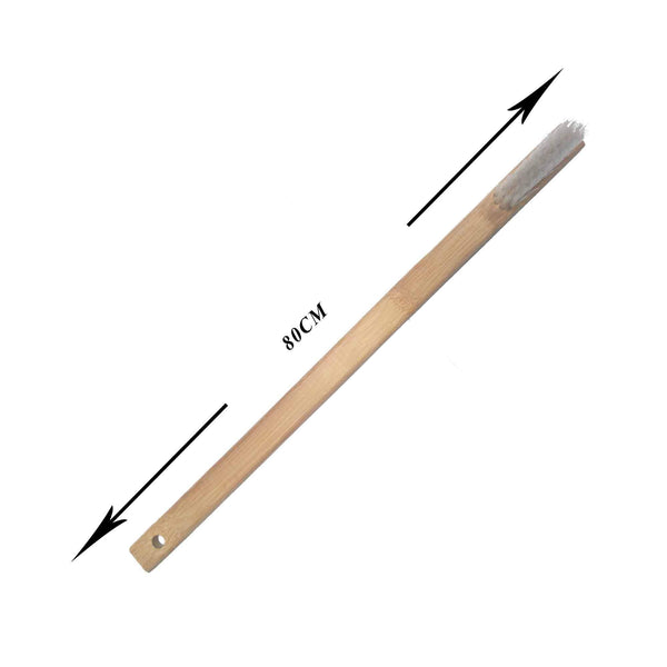 New Wooden Long Handle Cleaning Brush With White Head For Car And Motocycle