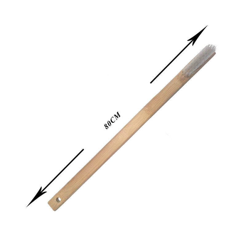 New Wooden Long Handle Cleaning Brush With White Head For Car And Motocycle
