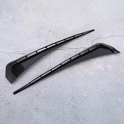 Glossy Black Car Air Outlet Fender,Universal Car Fender Vent Cover Stickers Decorative Strip Fit