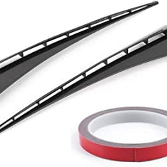 Glossy Black Car Air Outlet Fender,Universal Car Fender Vent Cover Stickers Decorative Strip Fit