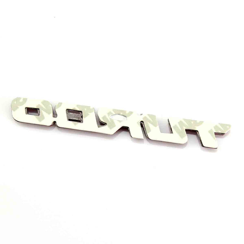 1 Pc Car 3D TURBO Chrome Logo Aluminium Alloy Metal Emblem Badge Sticker Decal Red New