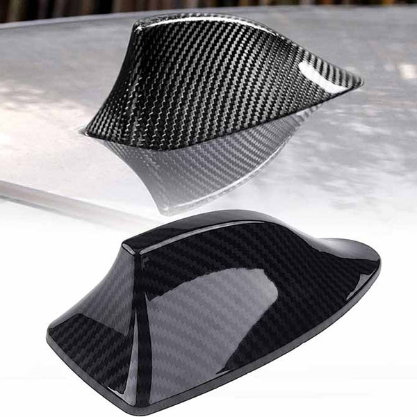 1 Pc Shark Antenna, Fin Roof Aerial Base Radio Signal For Car SUV Truck Van, Super Functional With Adhesive Tape Base-Carbon Black