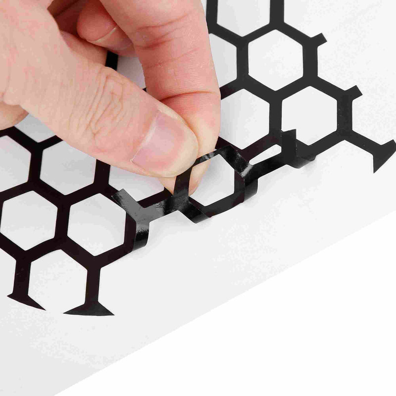 1 Set Car Rear Tail Light Lamp Stickers Honeycomb Type Decal Replacement Black for Ford Mustang 2015-2017