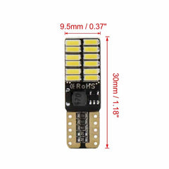 10 Pcs Canbus White T10 W5W 24 4014-Surface Mount Device-LED Car Light Bulbs Wedge Lamp 2825 194