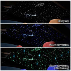 1000* Fiber Optic RGBW LED Car Shooting Meteor Star Roof Headliner Light Kit 16W