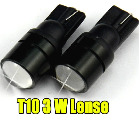 10PCS Super Bright Projector Lens T10 LED Parking Number Plate Bulb for Car Bikes