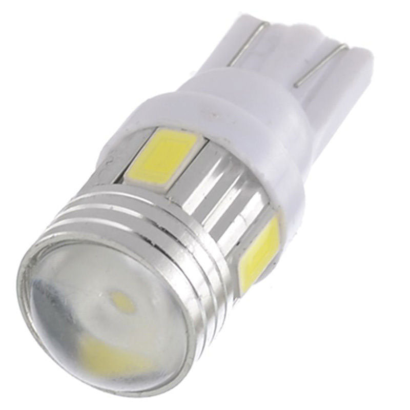 10pcs T10 White 6 SMD 5630 LED W5W Projector Car Interior Side Wedge Bulbs Clearance lamp(1008)