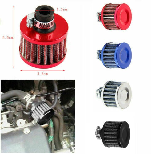 12MM Mini Mixed Color Cone Cold Air Intake Filter Breather Car Racing Crank Case Turbo Vent