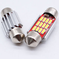 2pcs 39mm 12smd LED 12V Non Polar Canbus Error Free | No Error Car Panel Interior Roof Light Bulb | Dome Reading Lamp | Festoon Light Bulb LED for Car