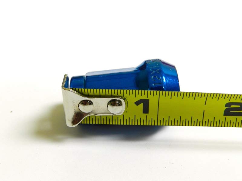 20 Pcs M12x1.5mm Blue Security Locking Heptagon Closed Ended Lug Nuts for Car