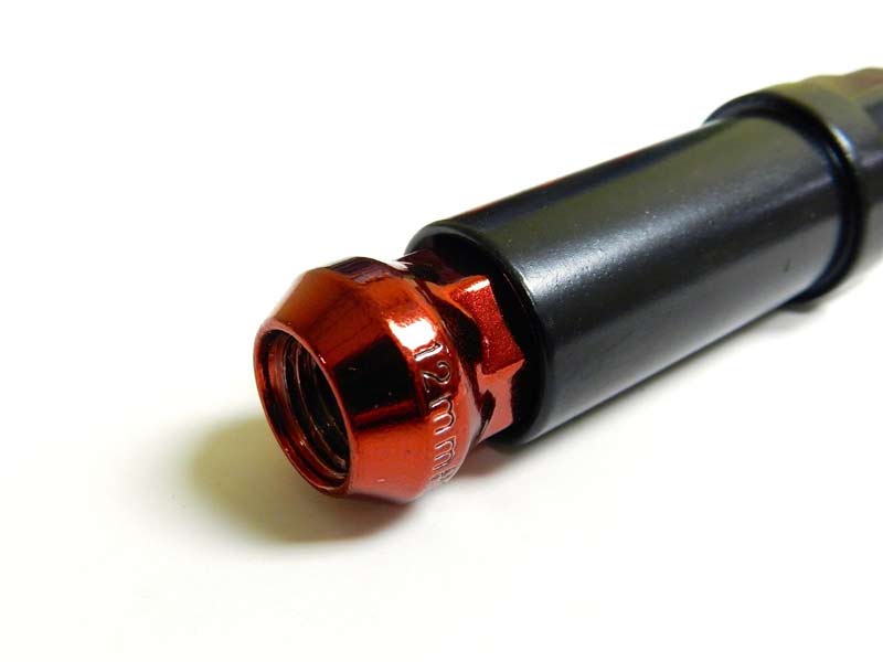16 Pcs M12x1.5mm Red Security Locking Heptagon Closed Ended Lug Nuts for Car