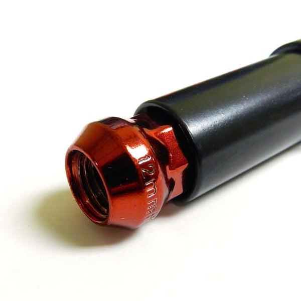 20 Pcs M12x1.5mm Red Security Locking Heptagon Closed Ended Lug Nuts for Car