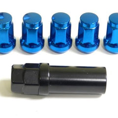 20 Pcs M12x1.5mm Blue Security Locking Heptagon Closed Ended Lug Nuts for Car