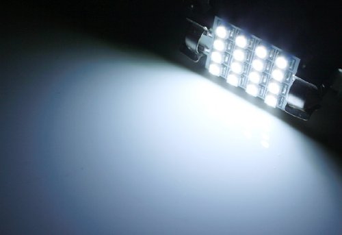 2pcs 39mm 16smd White Festoon COB LED 1210 Bulbs For Car Interior Dome Map Lights (1019)