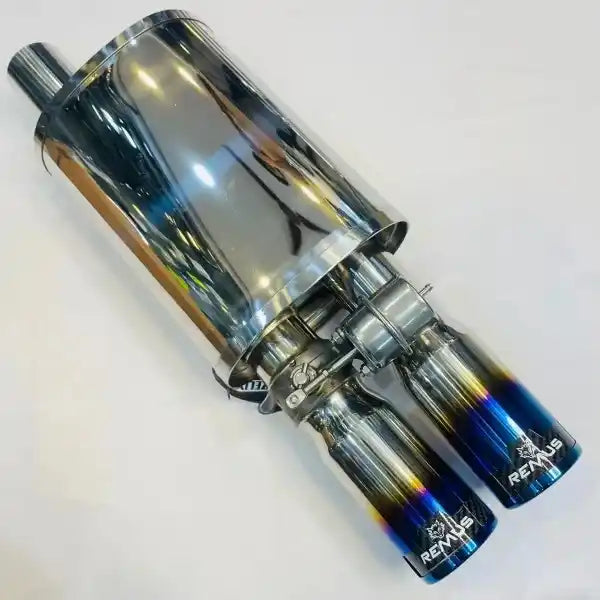 Remus Dual Tip (Burnt) Valvetronic Exhaust System for Cars – Carbon Titanium Tips, Premium Performance