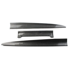 3 Pcs Carbon Fiber PVC Car Rear Wing Lip Spoiler Tail Trunk Roof Trim Universal