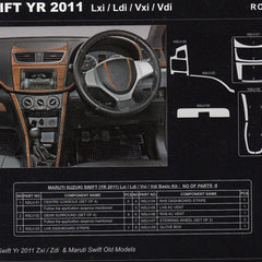 New Maruti Swift (2011) LXI / LDI / VXI / VDI Wooden Dash Kit Trim Dashboard
