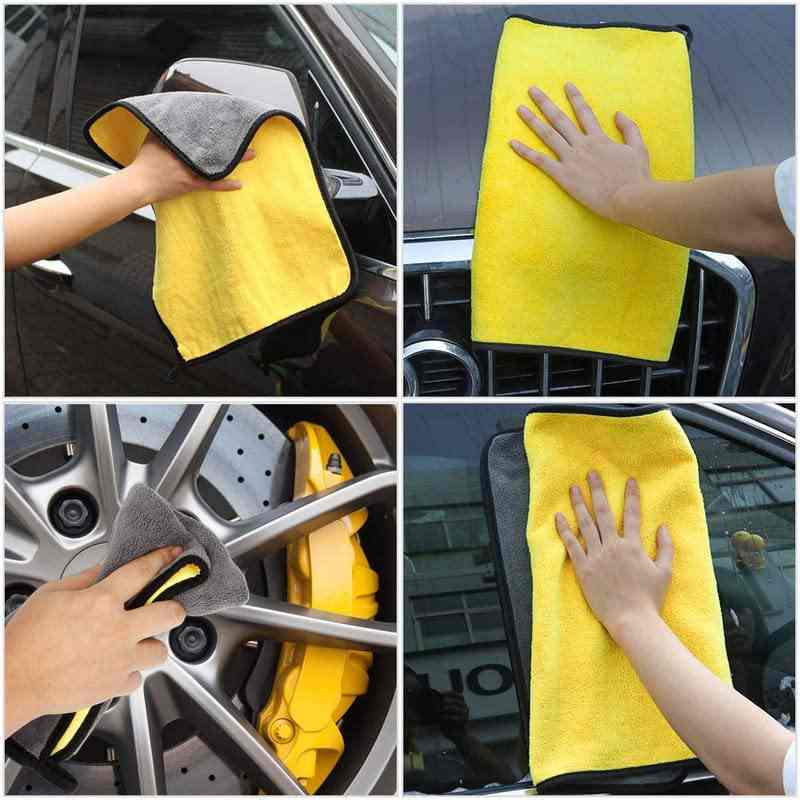 40x40 cm 350 GSM Microfiber Double Layered Cloth , Extra Thick Microfiber Cleaning Cloth