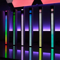 1pc 32 LED RGB Car Voice Activated Pickup Music Rhythm Light Atmosphere Light Party