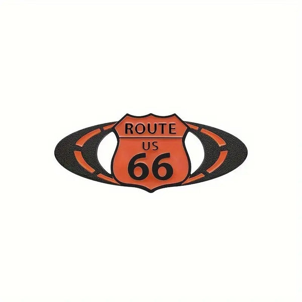 1pc 3D Metal ROUTE US 66 Car Side Fender Rear Trunk Emblem Badge Sticker Decals for Universal Cars for Moto Bike Decorative