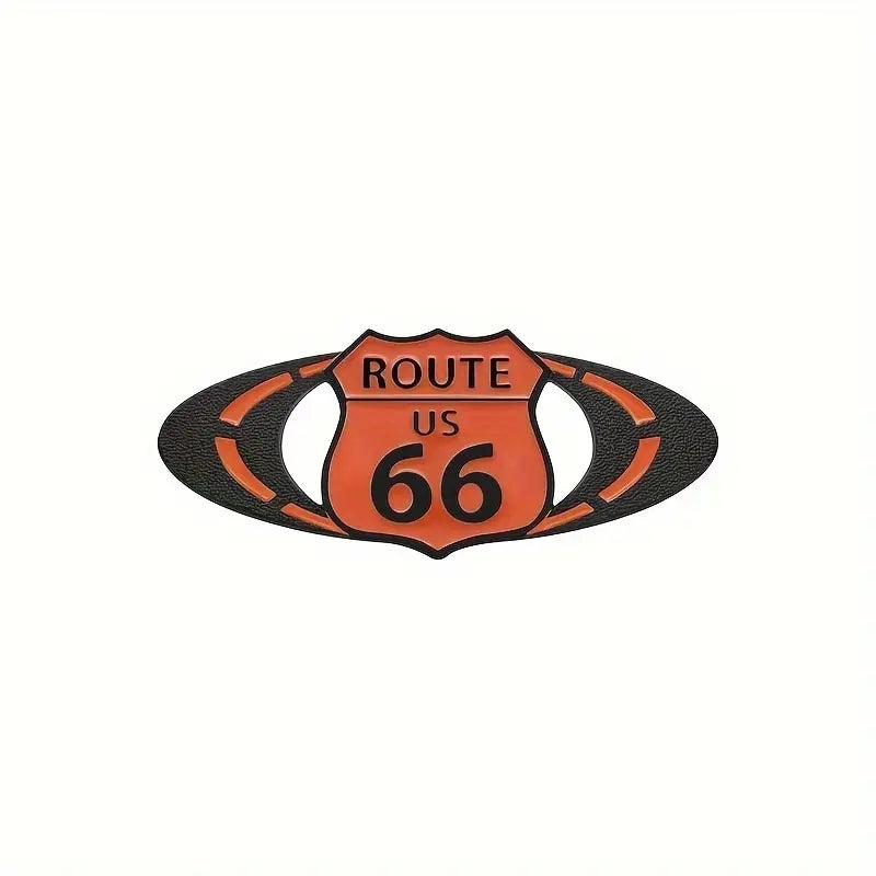 1pc 3D Metal ROUTE US 66 Car Side Fender Rear Trunk Emblem Badge Sticker Decals for Universal Cars for Moto Bike Decorative