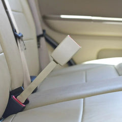 1pc Beige Seat Belt Extender, 10 inch Seatbelt Extender, Car Buckle Extender with 7/8 Inch Metal Tongue, Safety Belt Extension Accessory for Most Car