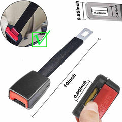 1pc Beige Seat Belt Extender, 10 inch Seatbelt Extender, Car Buckle Extender with 7/8 Inch Metal Tongue, Safety Belt Extension Accessory for Most Car