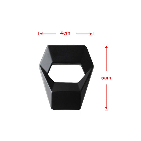 1pc Black Car Aluminum Engine Start Stop Engine Push Button Protection Cover Trim Sticker