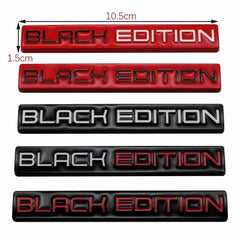 1pc BLACK EDITION 3D Metal Emblem Badge Stickers For Car Truck Bike