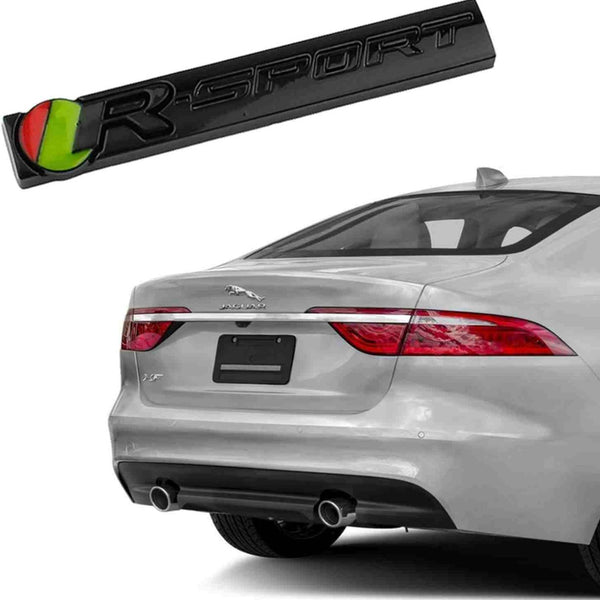 1pc Black R Sport 3D Metal Emblem Badge Stickers For Car Truck Bike