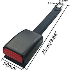 1pc Black Seat Belt Extender, 10 inch Seatbelt Extender, Car Buckle Extender with 7/8 Inch Metal Tongue, Safety Belt Extension Accessory for Most Car