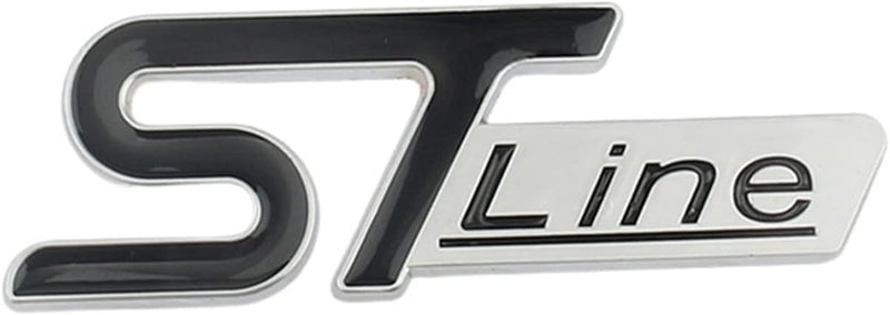 1pc ST Line 3D Metal Emblem Badge Stickers For Car Truck Bike