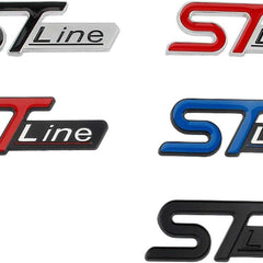 1pc ST Line 3D Metal Emblem Badge Stickers For Car Truck Bike
