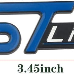 1pc Blue ST White Line 3D Metal Emblem Badge Stickers For Car Truck Bike