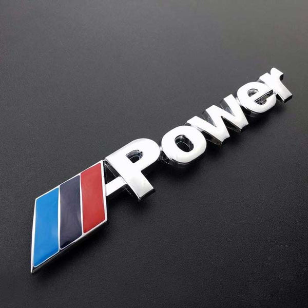 1pc Front Grill POWER 3D Car Emblem Tuning Metal Logo Badge