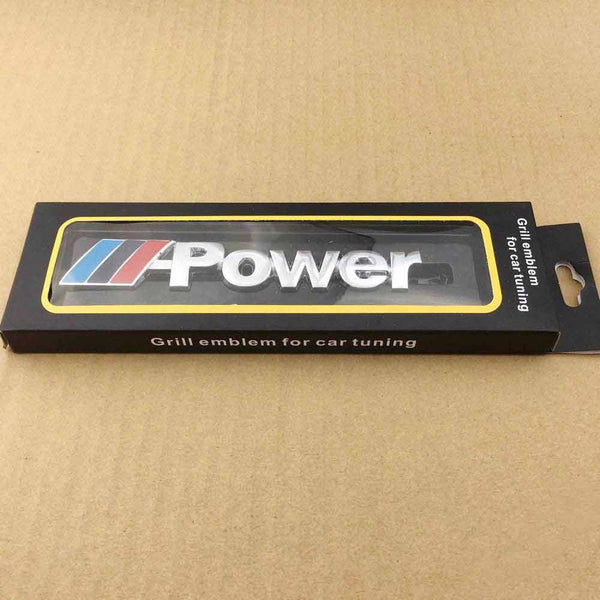 1pc Front Grill POWER 3D Car Emblem Tuning Metal Logo Badge